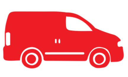 Van courier red